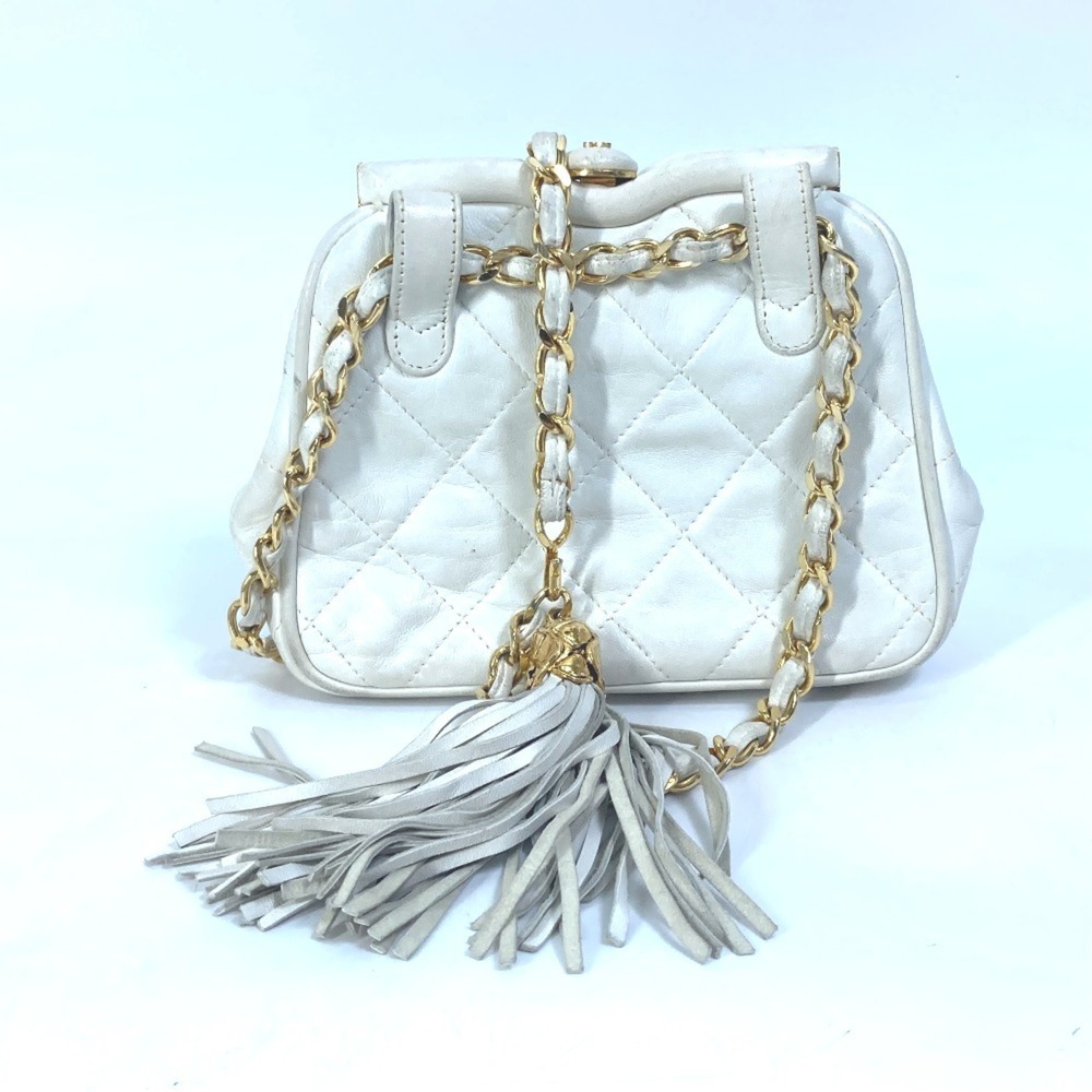 CHANEL Coco Mark CC Matelasse Quilted Waist Pouch Chain Bag Lambskin Women's ...